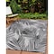 World Rug Gallery Contemporary Distressed Leaves Textured Flat Weave Indoor/Outdoor Area Rug 5' x 7' Black 117BLACK5X7 - alternate 4